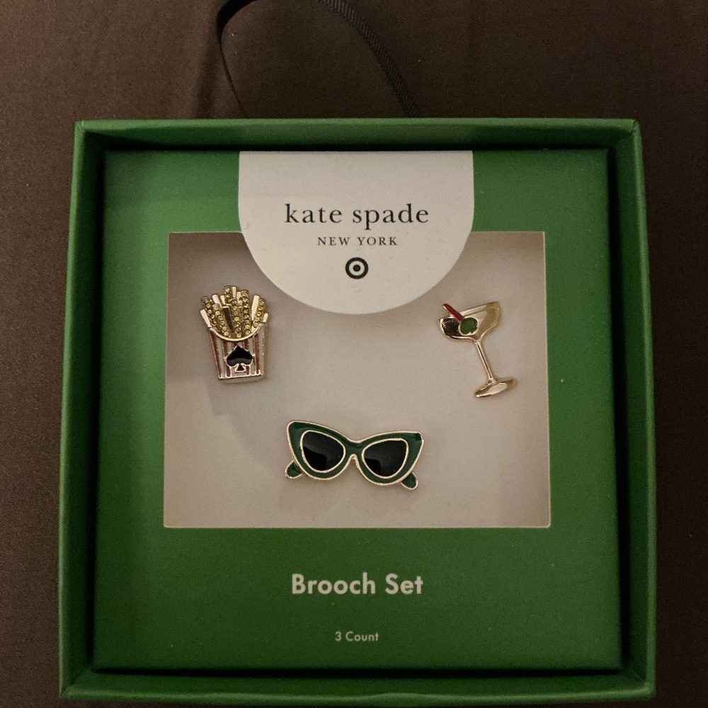 Kate Spade x Target Brooch Set NEW In Box